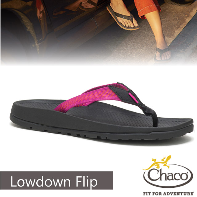 【美國 Chaco】女款 LOWDOWN FLIP 夾腳拖鞋(含鞋袋).人字拖/CH-LFW01-HI10 紫線恆美✿30E010